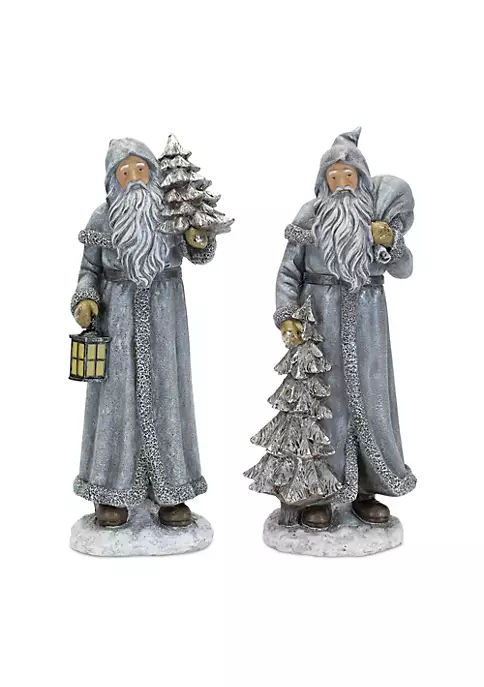 Coupon π€© Melrose Set of 2 Silver Santa β Christmas Figurine 12.5" π 2 Coupon π€© Melrose Set of 2 Silver Santa β Christmas Figurine 12.5" π - Image 2