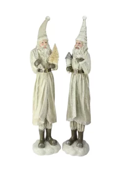 Top 10 ⭐ Melrose Set of 2 Beige Old World Santa Claus 🎄 Christmas Tabletop Figures 25Inch ⌛