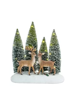 Wholesale โจ Melrose 11.25" ๐ Christmas Trees and Reindeers Figurine ๐งจ