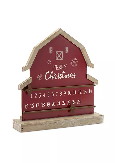 Best Pirce ✔️ Melrose 13.25" Red and Brown Wooden Barn ❄ Christmas Countdown Tabletop Decor 🔔 2 Best Pirce ✔️ Melrose 13.25" Red and Brown Wooden Barn ❄ Christmas Countdown Tabletop Decor 🔔 - Image 2