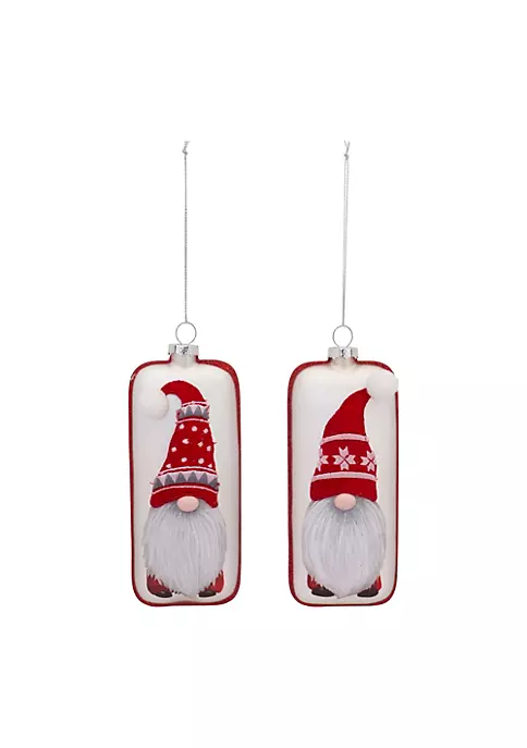 Flash Sale ✨ Melrose Set of 12 Red and White Glass Gnome 🎁 Christmas Ornament 6.25" 🔥 1 Flash Sale ✨ Melrose Set of 12 Red and White Glass Gnome 🎁 Christmas Ornament 6.25" 🔥