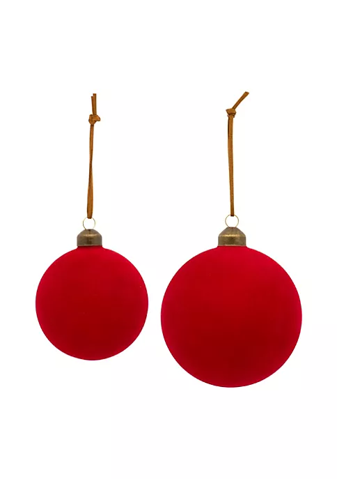 Deals π Melrose Set of 6 Red Finish Glass π Christmas Ball Ornament 4.75" (120mm) π€© 2 Deals π Melrose Set of 6 Red Finish Glass π Christmas Ball Ornament 4.75" (120mm) π€© - Image 2