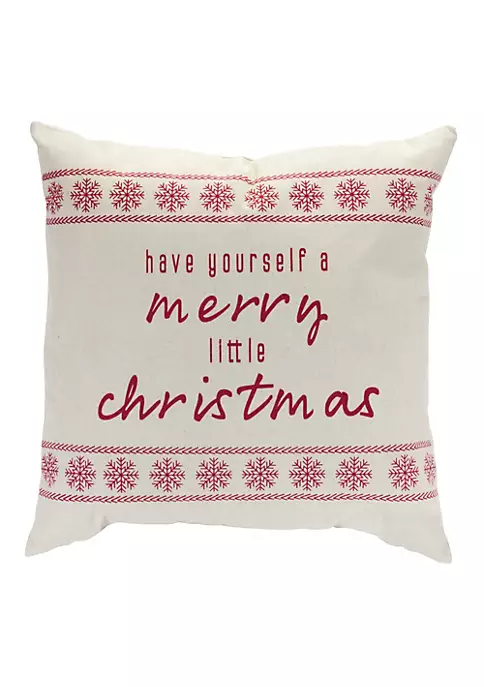 Wholesale 😉 Melrose 17" Red and Ivory "Have Yourself a Merry Little 🎁 Christmas" Throw Pillow 😉 2 Wholesale 😉 Melrose 17" Red and Ivory "Have Yourself a Merry Little 🎁 Christmas" Throw Pillow 😉 - Image 2
