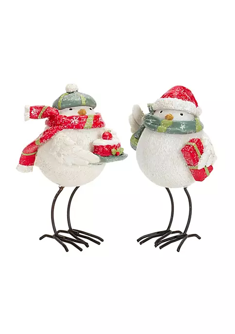Flash Sale 🔥 Melrose Set of 4 Adorable Birds with Scarfs and Gift 🎄 Christmas Figurines 4.25" 👍 2 Flash Sale 🔥 Melrose Set of 4 Adorable Birds with Scarfs and Gift 🎄 Christmas Figurines 4.25" 👍 - Image 2