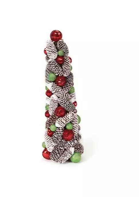 Brand new 🤩 Melrose 1.5' Red and White Pine Cone Topiary 🎄 Christmas Tree - Unlit 😍 3 Brand new 🤩 Melrose 1.5' Red and White Pine Cone Topiary 🎄 Christmas Tree - Unlit 😍 - Image 3