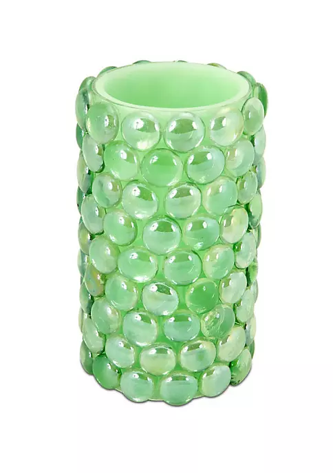 Coupon ๐ Melrose 6" Green Beaded LED Lighted Battery Operated Flameless Pillar Candle - Amber Flicker Flame ๐งจ 2 Coupon ๐ Melrose 6" Green Beaded LED Lighted Battery Operated Flameless Pillar Candle - Amber Flicker Flame ๐งจ - Image 2