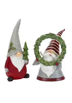 Front Page 33 Deals β Melrose Set of 2 Gnomes Holding π Christmas Tree and Wreath Figurine 10.75" π₯