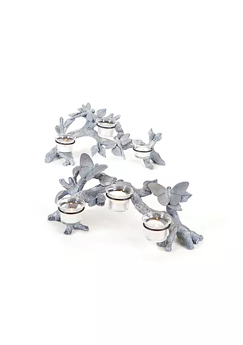 Cheap 👏 Melrose Set of 2 Garden Getaway Butterfly and Dragonfly Votive Candle Holders 14" 😀 2 Cheap 👏 Melrose Set of 2 Garden Getaway Butterfly and Dragonfly Votive Candle Holders 14" 😀 - Image 2