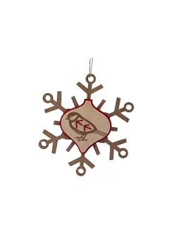 Coupon 🤩 Melrose 7" Country Cabin Rustic Embroidered Craft Snowflake with Bird Stamp 🔔 Christmas Ornament ✨