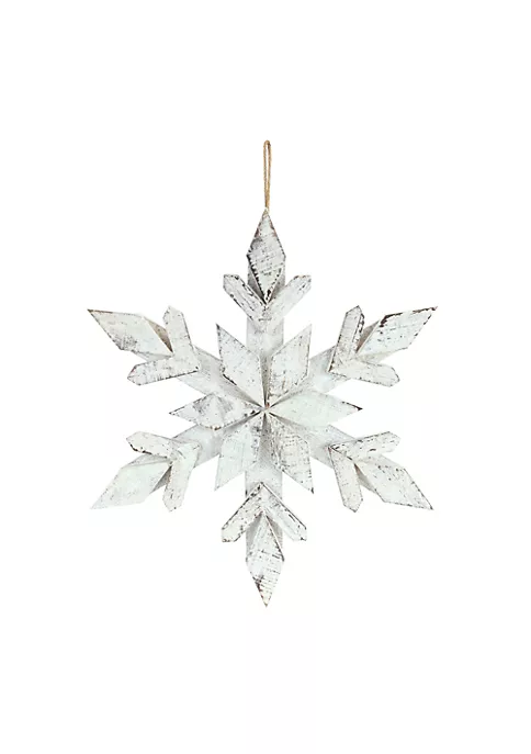 Wholesale ๐ Melrose Set of 6 Snowflake Shaped Wooden ๐ Christmas Ornaments 14" ๐ 2 Wholesale ๐ Melrose Set of 6 Snowflake Shaped Wooden ๐ Christmas Ornaments 14" ๐ - Image 2