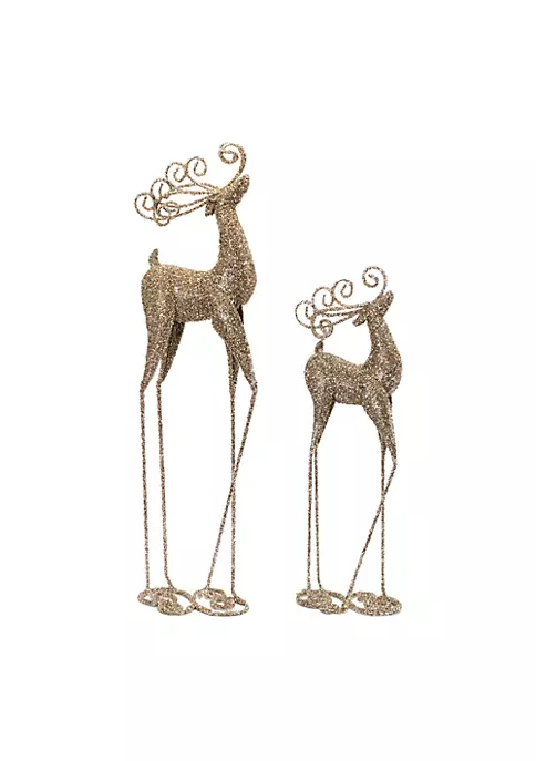 Hot Sale 👏 Melrose Set of 2 Adorable Reindeers 🎄 Christmas Figurine 32.75" 👍 2 Hot Sale 👏 Melrose Set of 2 Adorable Reindeers 🎄 Christmas Figurine 32.75" 👍 - Image 2