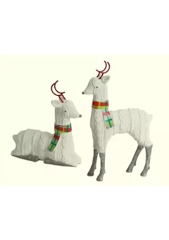Top 10 ❤️ Melrose Set of 2 White and Red Knitted Reindeer 🎁 Christmas Tabletop Figurines 12" ✨ 5 Top 10 ❤️ Melrose Set of 2 White and Red Knitted Reindeer 🎁 Christmas Tabletop Figurines 12" ✨ -Melrose Sales Shop Belk 306