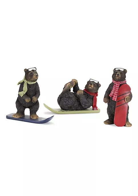 Discount 🛒 Melrose Set of 3 Adorable Bears with Snowboards and Scarfs 🎅 Christmas Figurines 8" 🤩 2 Discount 🛒 Melrose Set of 3 Adorable Bears with Snowboards and Scarfs 🎅 Christmas Figurines 8" 🤩 - Image 2