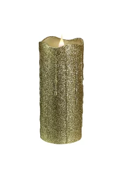 Promo π₯ Melrose 7" Battery operated Gold Glittered Flameless LED π Christmas Pillar Candle with Moving Flame β 5 Promo π₯ Melrose 7" Battery operated Gold Glittered Flameless LED π Christmas Pillar Candle with Moving Flame β -Melrose Sales Shop Belk 346