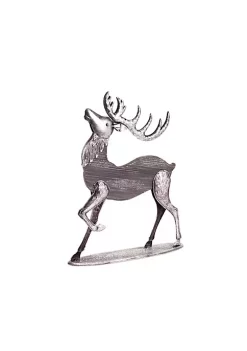 Cheap ❤️ Melrose 19" Gray and Silver Buck Reindeer ❄ Christmas Tabletop Figurine ⭐