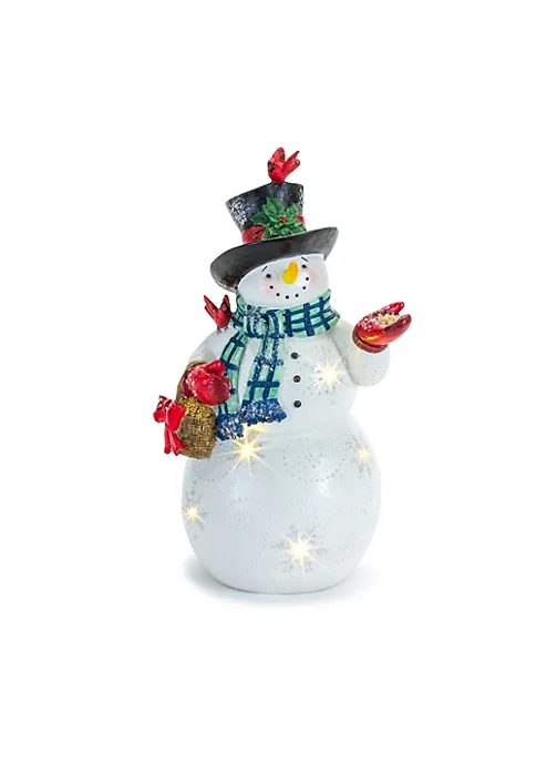 Outlet ๐ Melrose 10.5" Red and White LED Lighted Snowman with Cardinals ๐ Christmas Tabletop Figurine ๐ 2 Outlet ๐ Melrose 10.5" Red and White LED Lighted Snowman with Cardinals ๐ Christmas Tabletop Figurine ๐ - Image 2