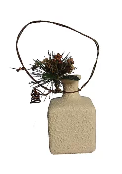 Wholesale 👏 Melrose 4" Modern Lodge Terracotta Square Bottle 🎄 Christmas Ornament ⌛