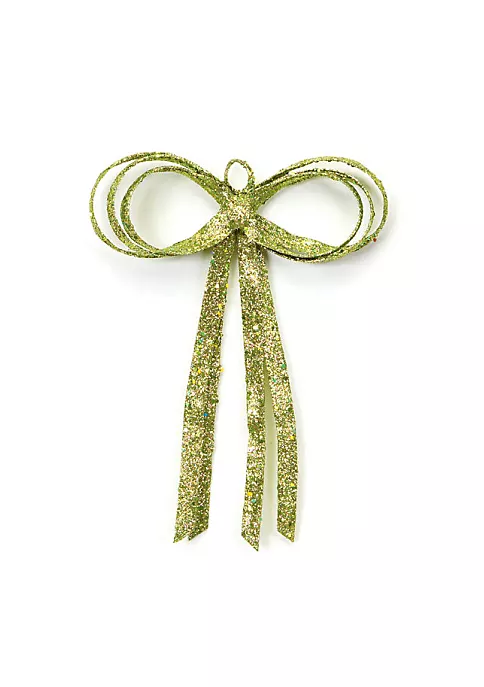 Flash Sale 🌟 Melrose 16" Green Glitter Drenched Bow 🎅 Christmas Decor 😍 2 Flash Sale 🌟 Melrose 16" Green Glitter Drenched Bow 🎅 Christmas Decor 😍 - Image 2
