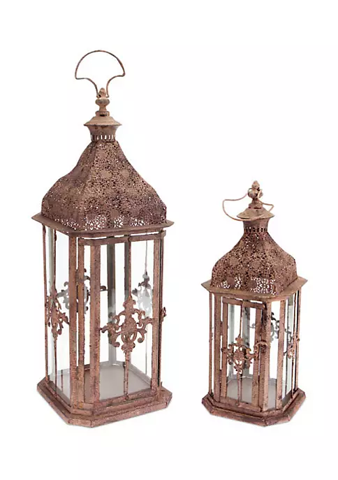 Top 10 ⭐ Melrose Set of 2 Brick Brown Antique Rustic Pillar Candle Holder Lanterns 24" 🛒 1 Top 10 ⭐ Melrose Set of 2 Brick Brown Antique Rustic Pillar Candle Holder Lanterns 24" 🛒