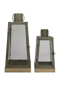 Deals 😉 Melrose Set of 2 Rustic Silver Candle Lanterns With an Attached Handle - 24" 😀 7 Deals 😉 Melrose Set of 2 Rustic Silver Candle Lanterns With an Attached Handle - 24" 😀 -Melrose Sales Shop Belk 393