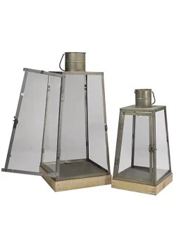 Deals 😉 Melrose Set of 2 Rustic Silver Candle Lanterns With an Attached Handle - 24" 😀 8 Deals 😉 Melrose Set of 2 Rustic Silver Candle Lanterns With an Attached Handle - 24" 😀 -Melrose Sales Shop Belk 394