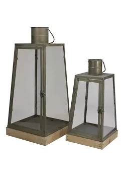 Deals 😉 Melrose Set of 2 Rustic Silver Candle Lanterns With an Attached Handle - 24" 😀 9 Deals 😉 Melrose Set of 2 Rustic Silver Candle Lanterns With an Attached Handle - 24" 😀 -Melrose Sales Shop Belk 395