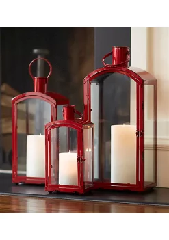 Wholesale 🔥 Melrose Lanterns (Set Of 3) 15"-25"H Metal/Glass 🎉