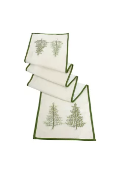 Cheapest 🌟 Melrose 72" Ivory and Green Pine Tree 🎄 Christmas Table Runner 🎉