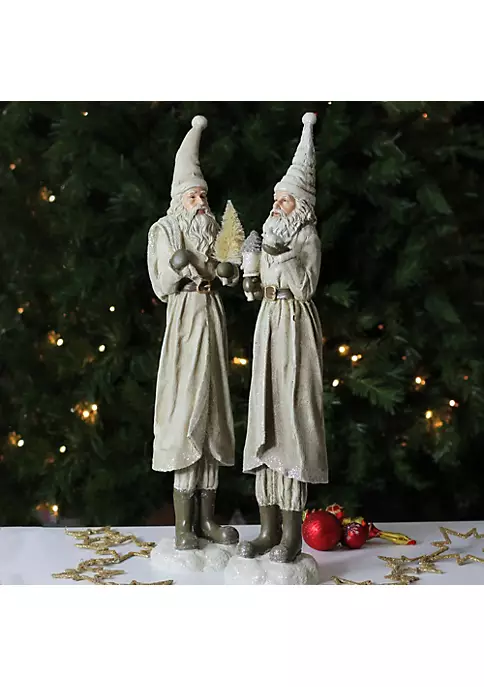 Cheapest 👍 Melrose Set of 2 Beige Old World Santa Claus 🎄 Christmas Tabletop Figures 25" ❤️ 3 Cheapest 👍 Melrose Set of 2 Beige Old World Santa Claus 🎄 Christmas Tabletop Figures 25" ❤️ - Image 3