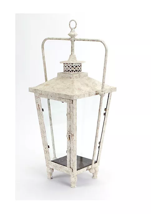Flash Sale 😍 Melrose 23" Distressed Rustic White Spackled Indoor/Outdoor Candle Holder Lantern 💯 4 Flash Sale 😍 Melrose 23" Distressed Rustic White Spackled Indoor/Outdoor Candle Holder Lantern 💯 - Image 4