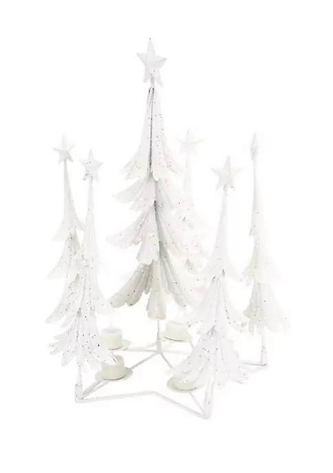Cheap 😀 Melrose 21" White Glittered 🎄 Christmas Tree Tea Light Candle Holder 🛒 1 Cheap 😀 Melrose 21" White Glittered 🎄 Christmas Tree Tea Light Candle Holder 🛒