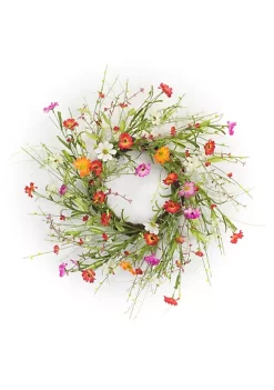 Hot Sale π Melrose Mixed Floral Artificial π Christmas Wreath - 22.5-Inch Unlit π