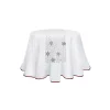 New ⌛ Melrose 13.5" White and Silver Colored Snowflake Embroidered 🎄 Christmas Table Runner ⌛
