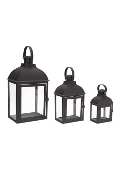 Wholesale 😉 Melrose Lantern (Set Of 3) 7.5"-14"H Iron/Glass ✔️