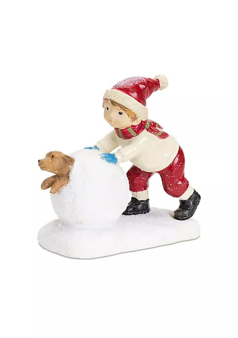 Deals 🔥 Melrose 5.75" Boy on a Snowball with a Puppy ❄ Christmas Tabletop Figurine 🔔 2 Deals 🔥 Melrose 5.75" Boy on a Snowball with a Puppy ❄ Christmas Tabletop Figurine 🔔 - Image 2