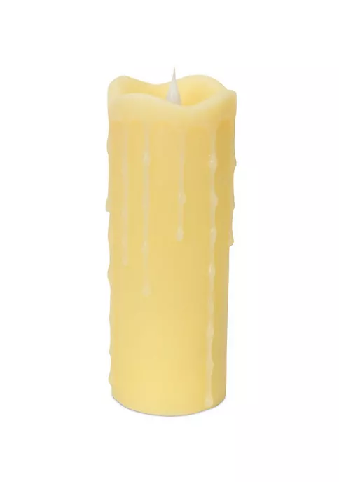 Brand new 🥰 Melrose 7" Ivory LED Dripping Wax Pillar Flameless Candle with Moving Flame 👍 1 Brand new 🥰 Melrose 7" Ivory LED Dripping Wax Pillar Flameless Candle with Moving Flame 👍