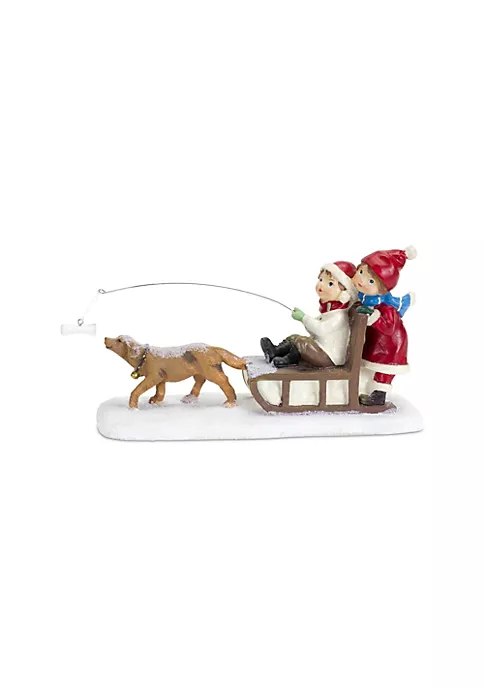 Coupon 🎉 Melrose 9.5" Children on Sled with a Puppy 🎄 Christmas Tabletop Figurine ✔️ 1 Coupon 🎉 Melrose 9.5" Children on Sled with a Puppy 🎄 Christmas Tabletop Figurine ✔️
