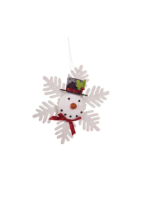Flash Sale ✨ Melrose 7.5" White and Red Glittered Snowflake Snowman 🔔 Christmas Ornament 🤩 1 Flash Sale ✨ Melrose 7.5" White and Red Glittered Snowflake Snowman 🔔 Christmas Ornament 🤩