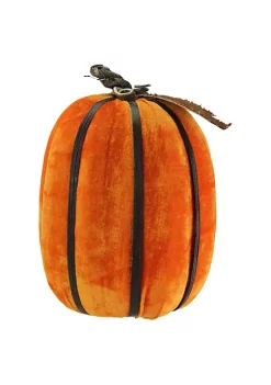 Discount 🧨 Melrose 12.5" Orange Autumn Pumpkin with Bamboo Ribs 💀 Halloween Tabletop Decor 🔥 -Melrose Sales Shop Belk 490
