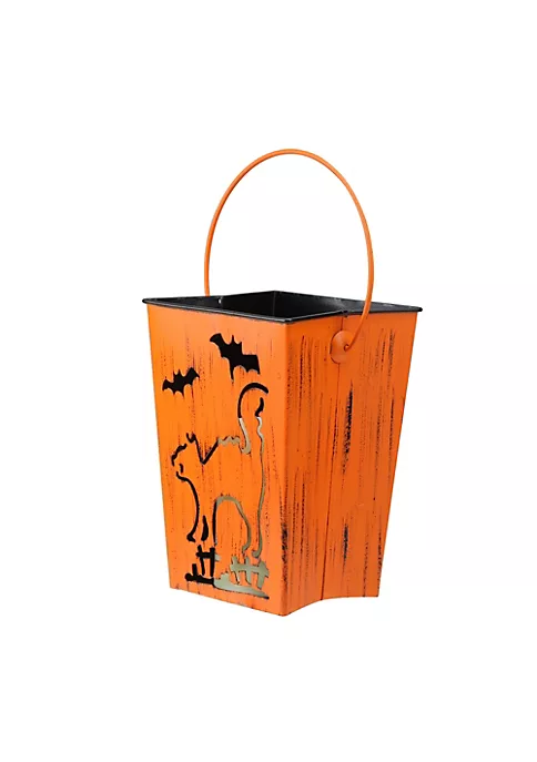 Top 10 💯 Melrose 7.25" Orange Cat and Bats 🎃 Halloween Candle Lantern Luminary ❤️ 3 Top 10 💯 Melrose 7.25" Orange Cat and Bats 🎃 Halloween Candle Lantern Luminary ❤️ - Image 3