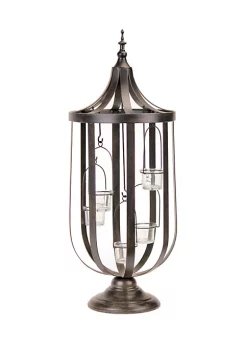 Budget 🎉 Melrose 27" Antique-Style Bronze Birdcage Glass Votive Candle Holder 🎁