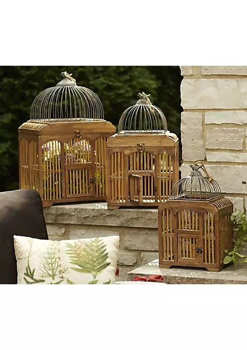 Deals ๐คฉ Melrose Set of 3 Wooden Geometric Silhouettes Birdcage Outdoor Decorations 25.25โ ๐งจ 2 Deals ๐คฉ Melrose Set of 3 Wooden Geometric Silhouettes Birdcage Outdoor Decorations 25.25โ ๐งจ - Image 2