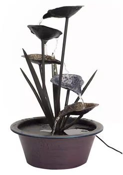 Best Pirce 💯 Melrose Lotus Leaf Fountain 22"H Metal 👏 -Melrose Sales Shop Belk 570