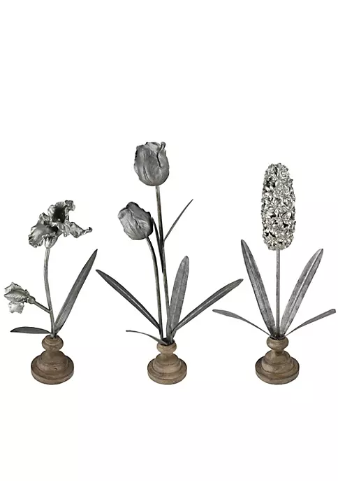 Discount 💯 Melrose Set of 3 Country Rustic Distressed Finished Floral Tabletop Decorations 22.5” ❤️ 1 Discount 💯 Melrose Set of 3 Country Rustic Distressed Finished Floral Tabletop Decorations 22.5” ❤️