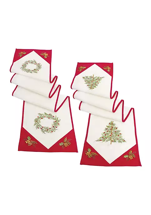 Buy 😀 Melrose 72" Tree and Wreath ❄ Christmas Table Runner ❤️ 1 Buy 😀 Melrose 72" Tree and Wreath ❄ Christmas Table Runner ❤️