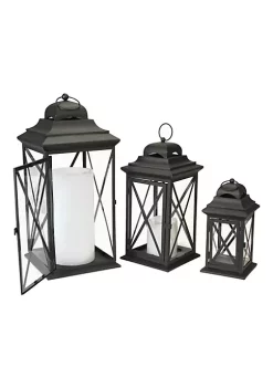 Brand new โญ Melrose Lantern (Set Of 3) 11.75"H-22"H Iron/Glass ๐ฅฐ