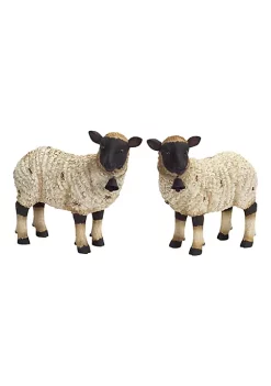 Buy 💯 Melrose Sheep (Set Of 2) 9.25"H Polyresin 🥰 -Melrose Sales Shop Belk 648