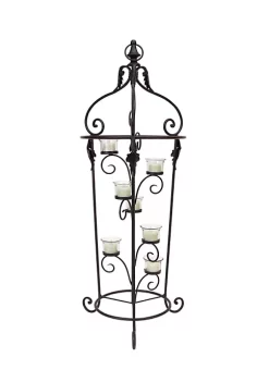 Outlet ๐งจ Melrose 33" Decorative Black Metal Scrolled Votive Candle Holder Tree Stand โญ
