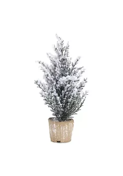 Promo π Melrose Set of 6 Potted Snowy Pine Artificial β Christmas Tree 12" π