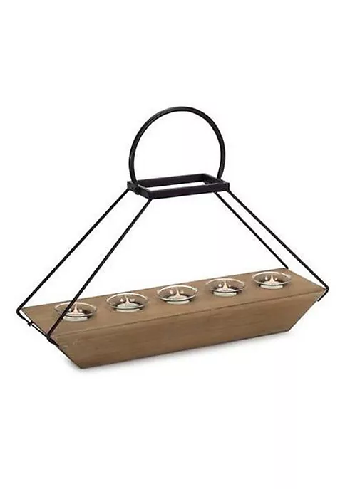 Buy 🤩 Melrose 15” Framed Petite Candle Holder with Five Votive Cups and Carrying Handle 🎉 2 Buy 🤩 Melrose 15” Framed Petite Candle Holder with Five Votive Cups and Carrying Handle 🎉 - Image 2